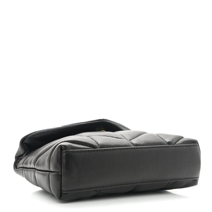 Saint Laurent Lambskin Monogram Loulou Puffer Pouch Clutch Black 5 of 8