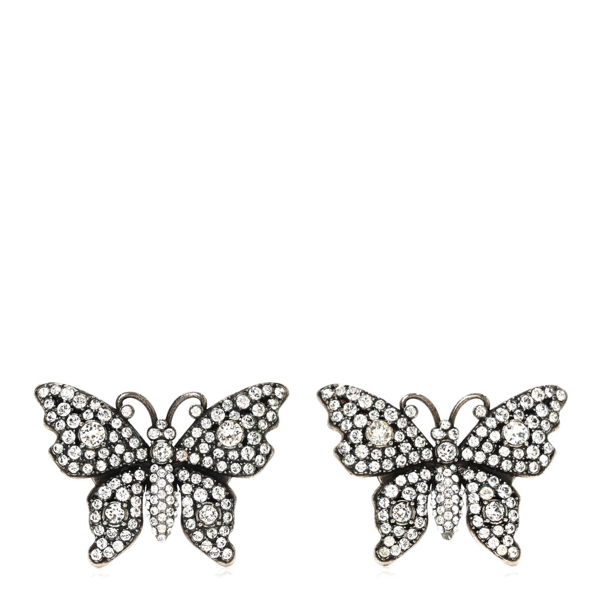 Crystal Butterfly Stud Earrings