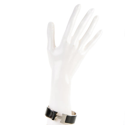 Hermes Enamel Wide Clic Clac H Bracelet GM Black 2 of 4