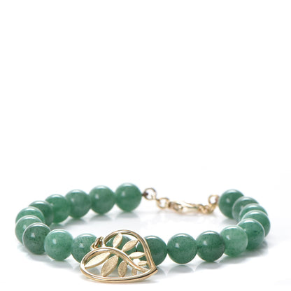 Tiffany 18K Yellow Gold Aventurine Paloma Picasso Villa Paloma Palm Bracelet 1 of 9