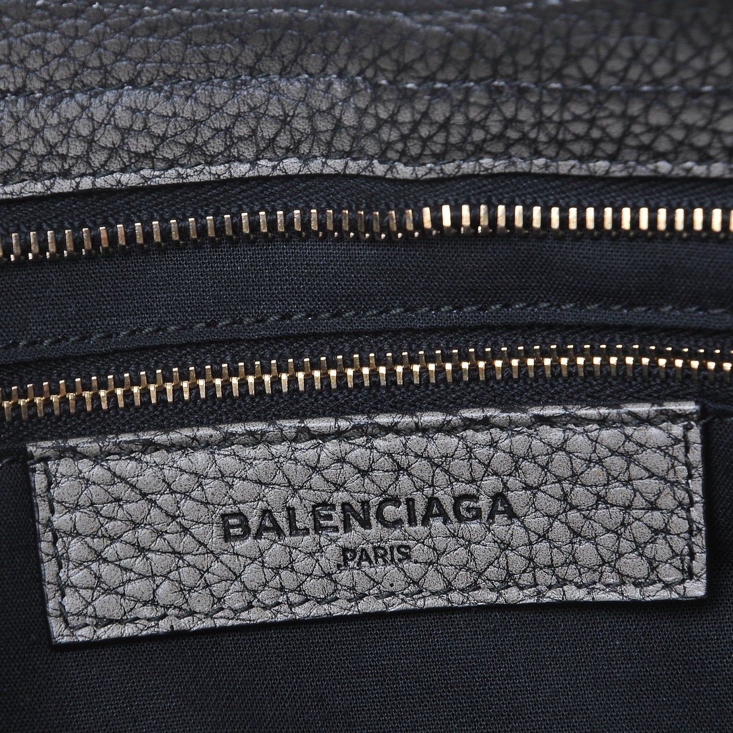Grained Calfskin Classic Gold Hardware City Ombre Grey Gradient