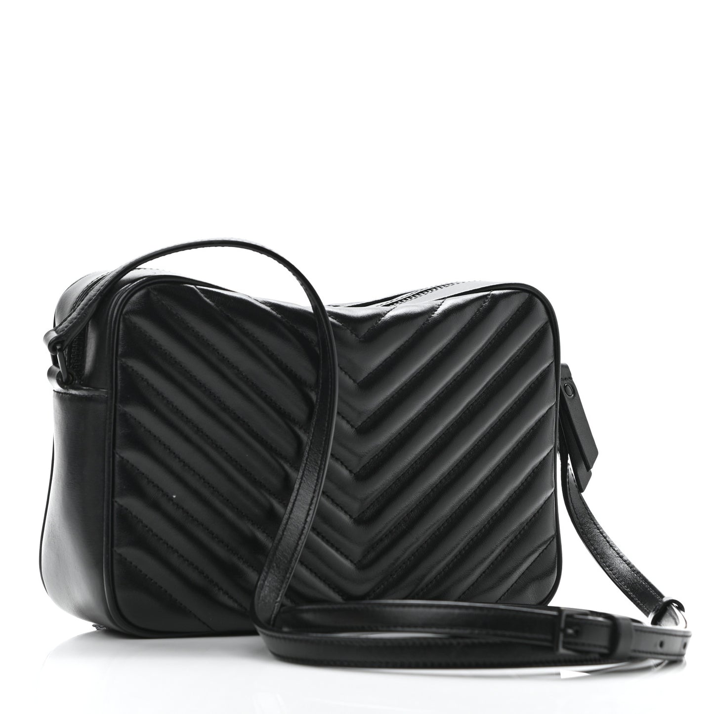 Calfskin Matelasse Monogram Lou Camera Bag Black