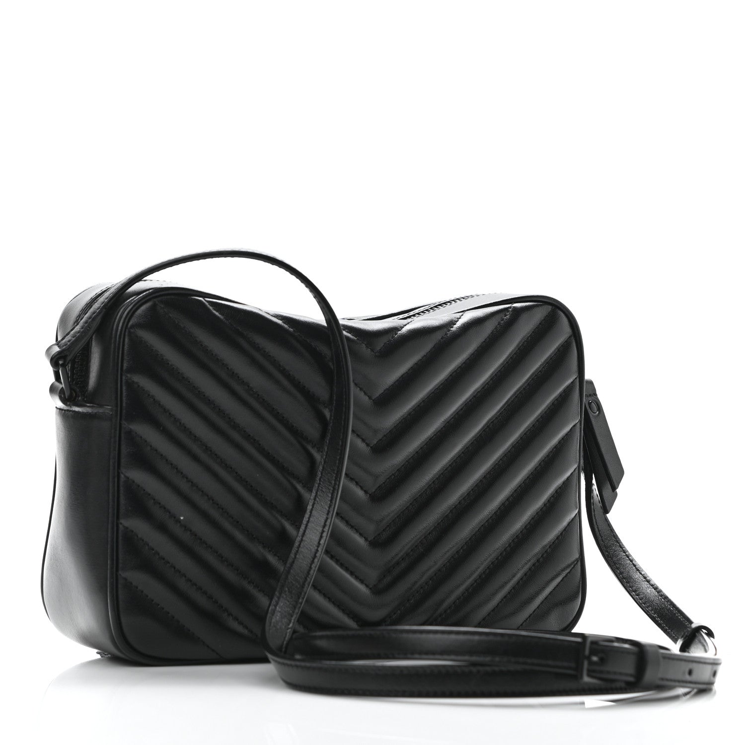 Saint Laurent Calfskin Matelasse Monogram Lou Camera Bag Black 3 of 10