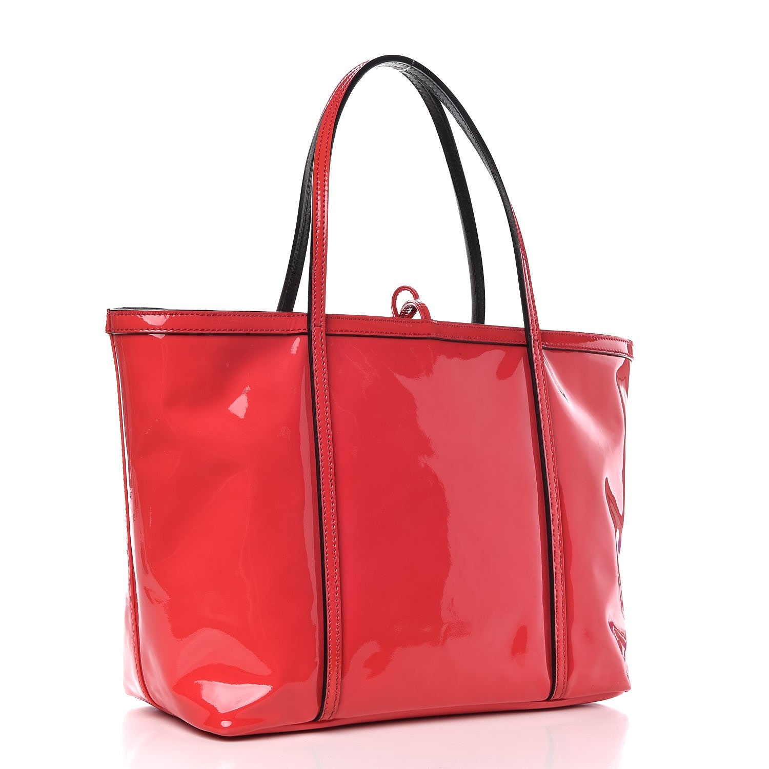 Dolce & Gabbana Vernice Vitello Shopping Tote Red 3 of 7
