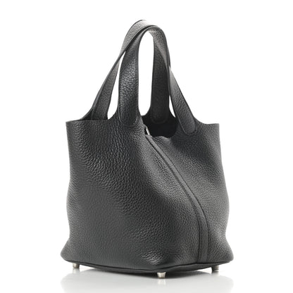 Hermes Taurillon Clemence Picotin Lock 18 PM Black 3 of 11