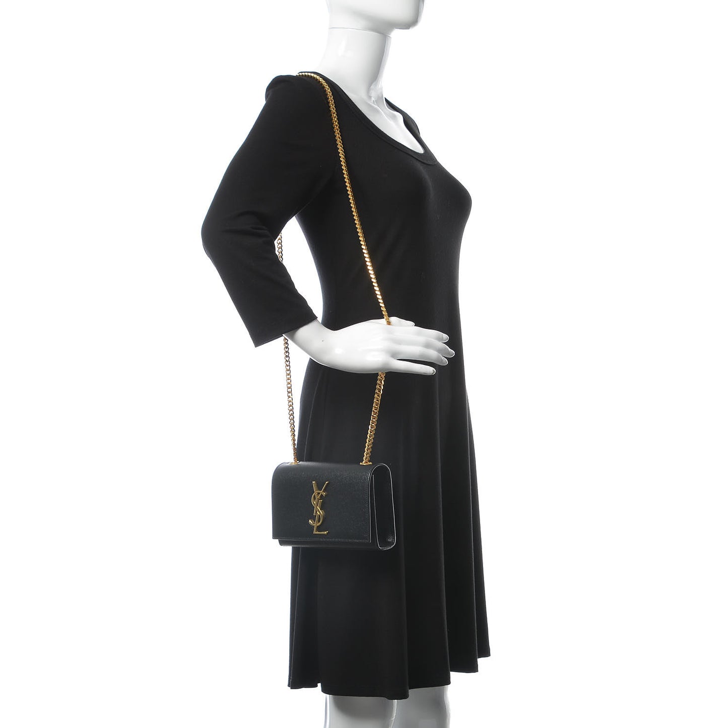 Grain De Poudre Small Monogram Kate Satchel Black