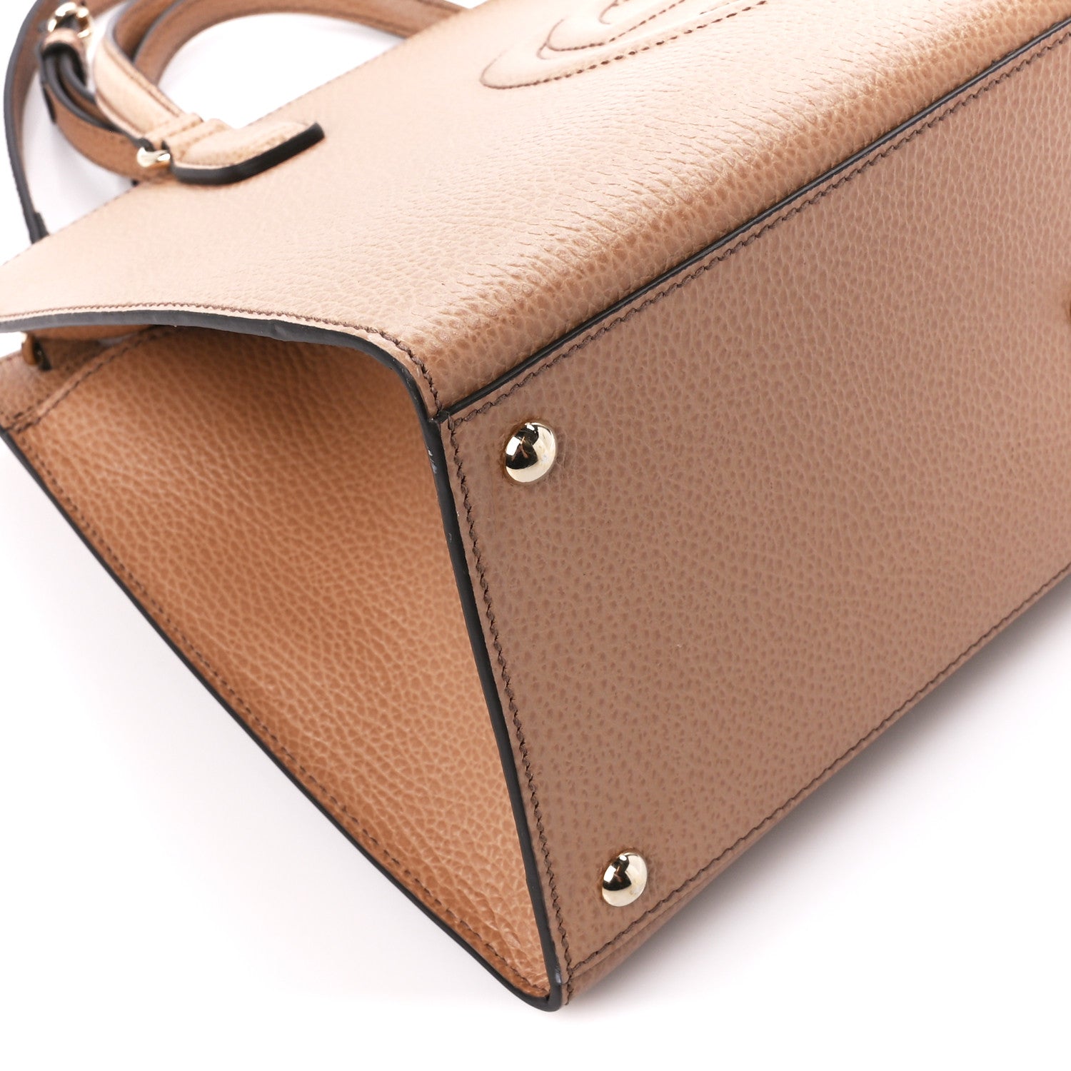 Gucci Dollar Calfskin Medium Soho Top Handle Satchel Camelia 9 of 13
