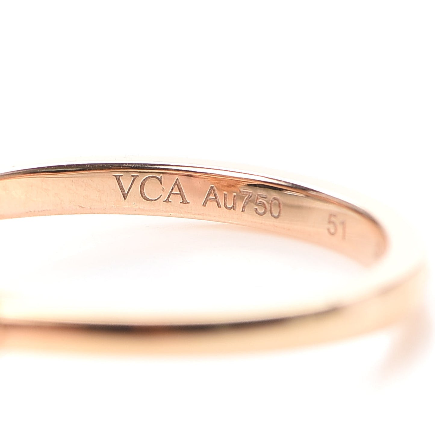 18K Rose Gold Sweet Alhambra Ring 50 5.5