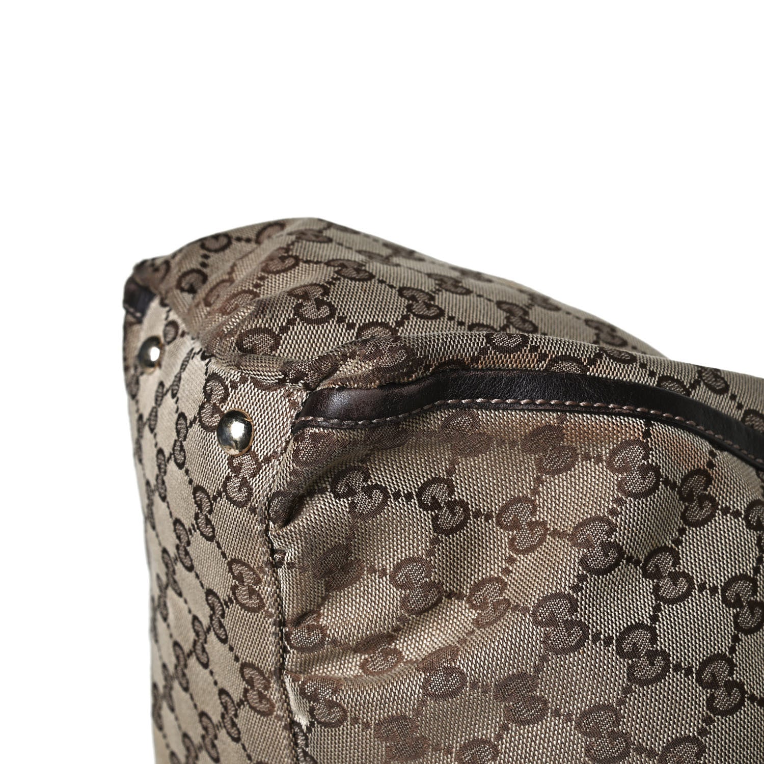 Gucci Monogram Large D Gold Hobo Dark Brown 15 of 21