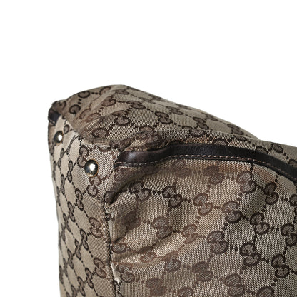 Gucci Monogram Large D Gold Hobo Dark Brown 15 of 21
