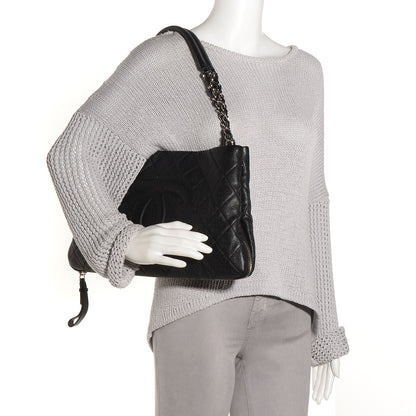 Chanel Caviar Expandable Zip Shoulder Bag Black 2 of 7