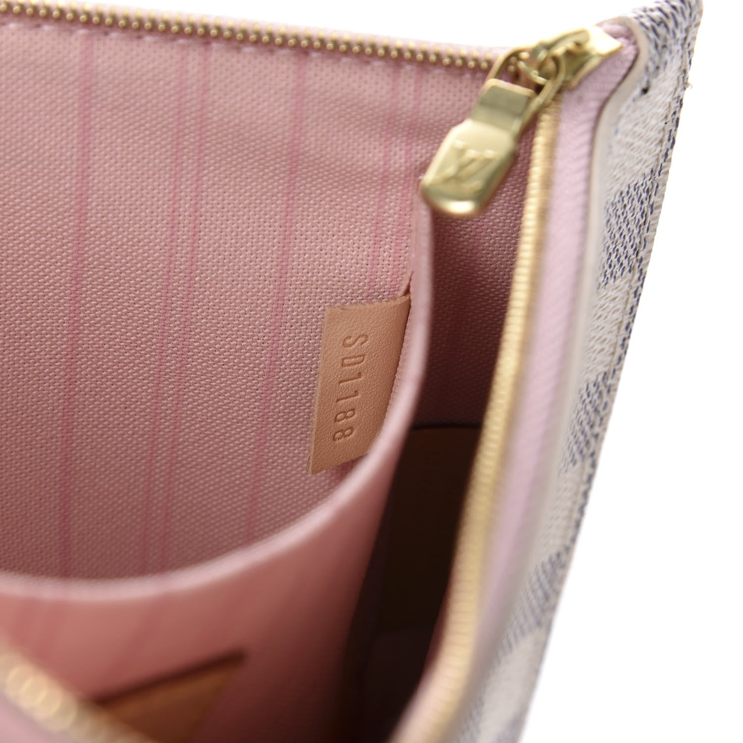 Louis Vuitton Damier Azur Neverfull MM GM Pochette Rose Ballerine 9 of 10