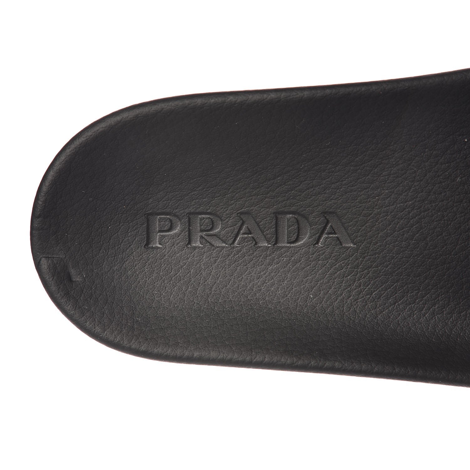 Prada PVC Logo Embossed Pool Slide Sandals 40 Black 6 of 8