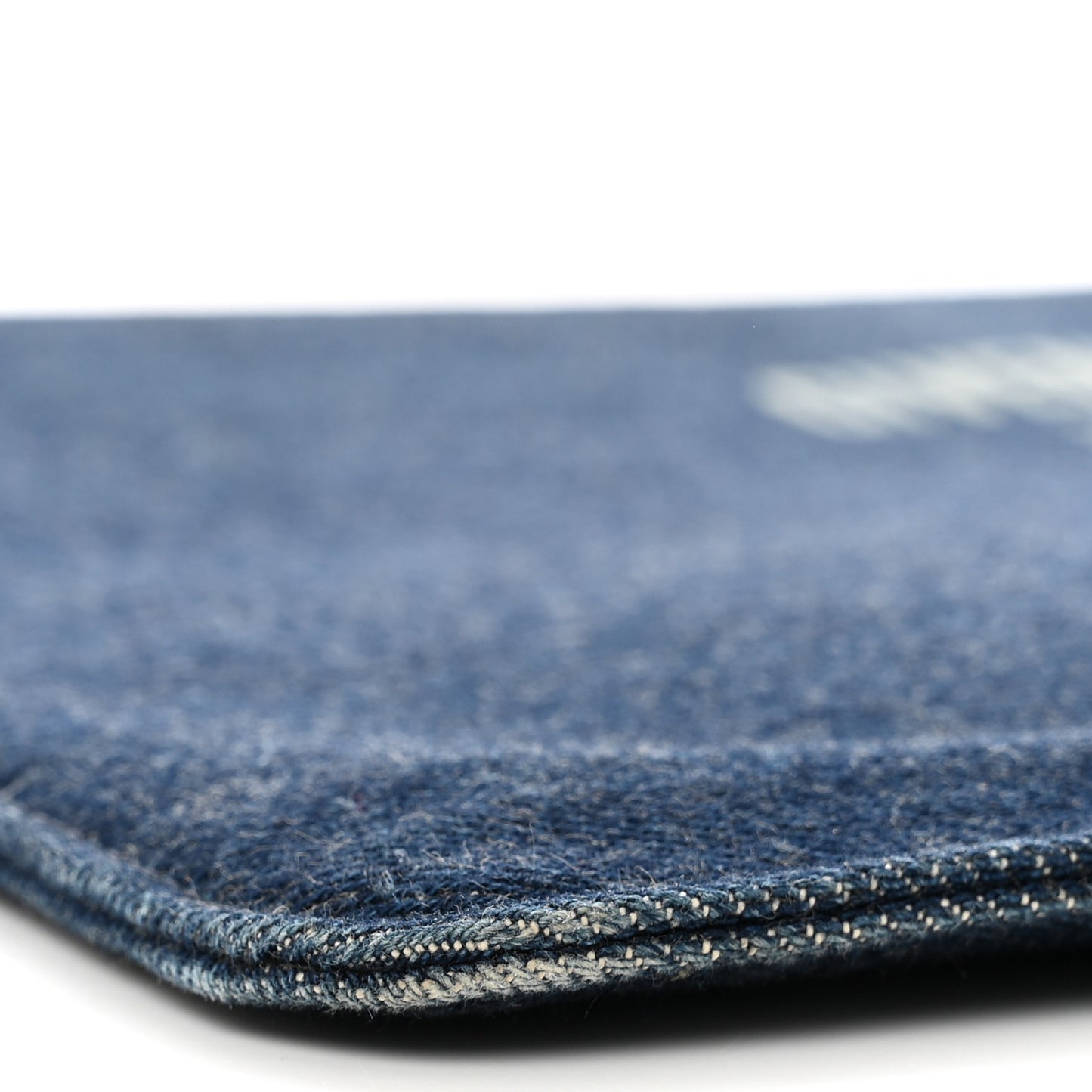 Denim Logo Zip Pouch Blue