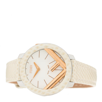 Fendi Stainless Steel Calfskin 28mm Run Away Quartz Watch Ivory 2 of 5