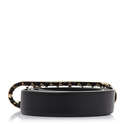 Chanel Calfskin CC Chain Vintage Allure Logo Belt 90 36 Black 2 of 6