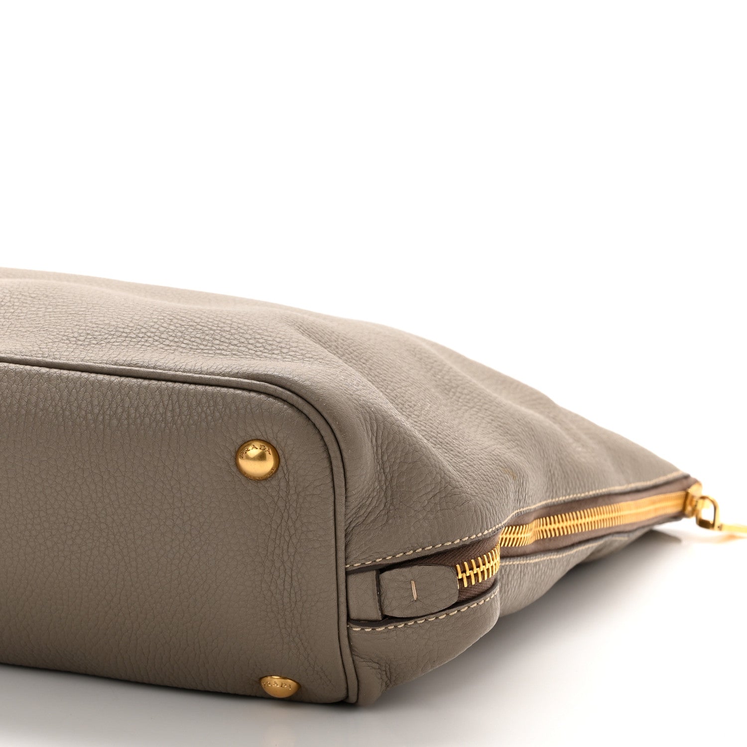 Prada Vitello Daino Zippered Tote Argilla 10 of 14