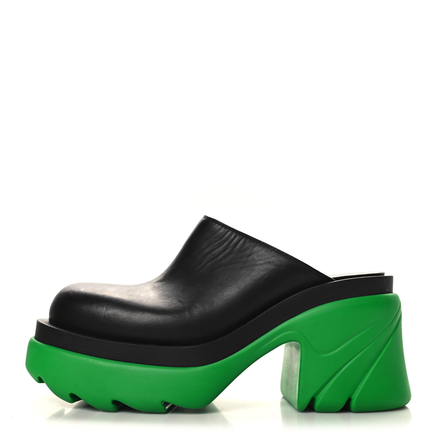 Bottega Veneta Calfskin Flash Pump Clogs 36 Black Grass 1 of 9
