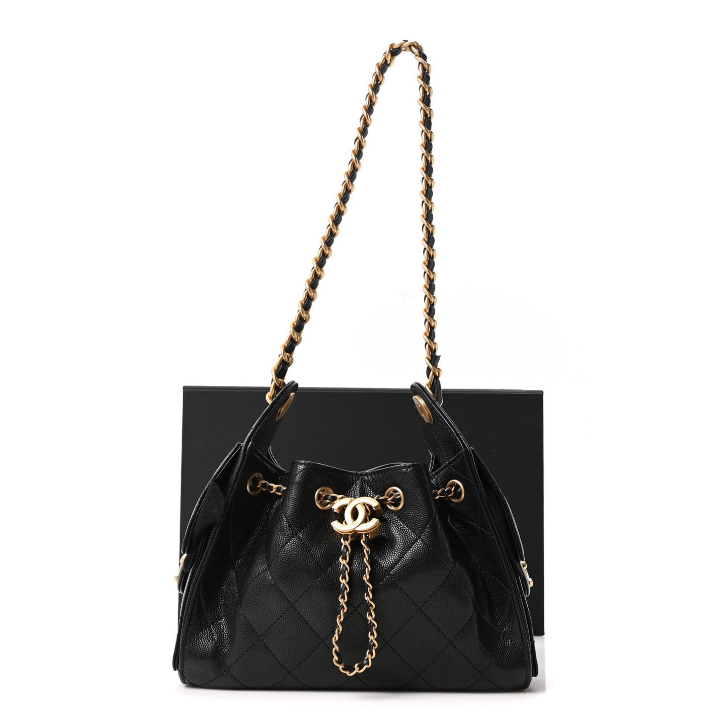 Caviar Quilted Mini Chanel 25 Handbag Black