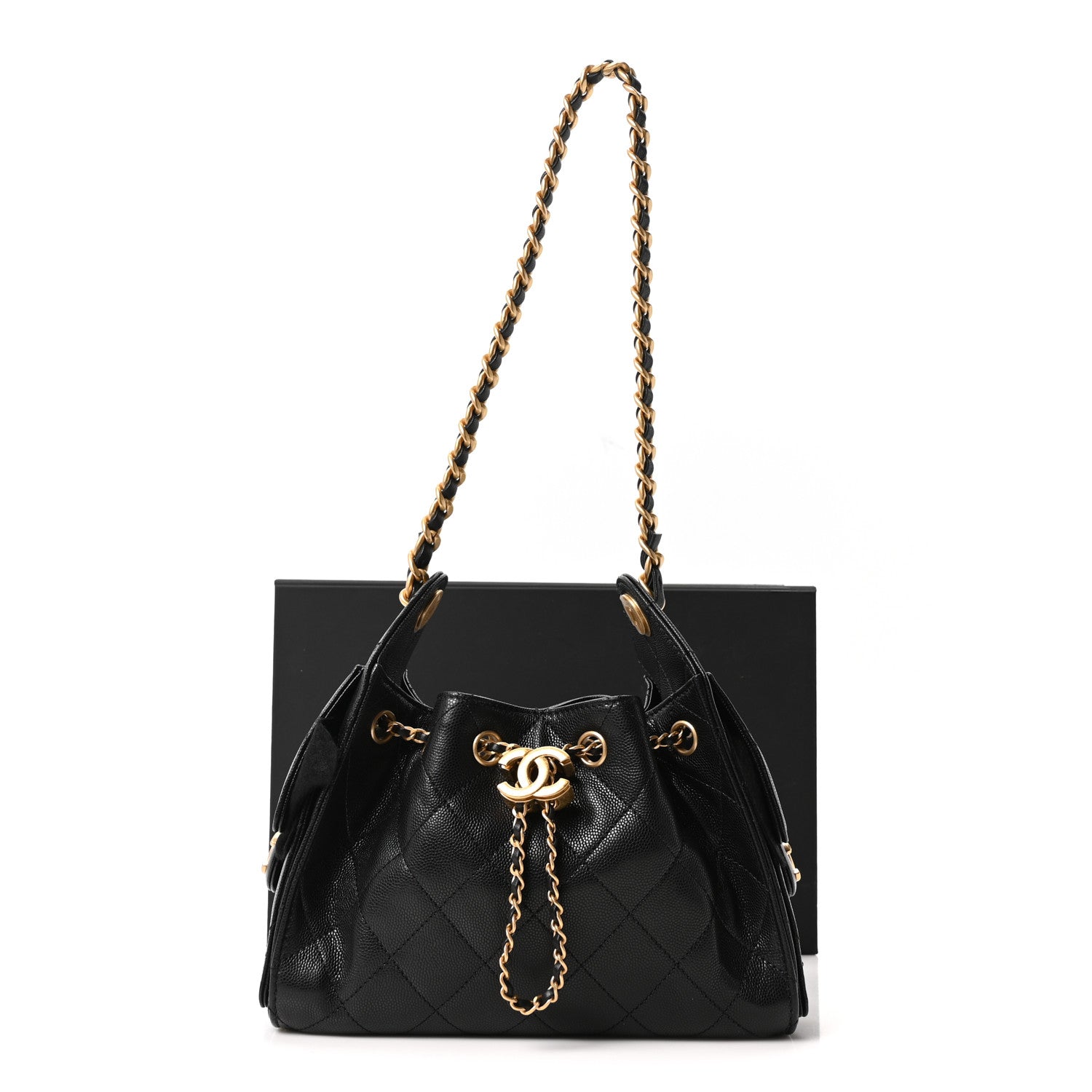 Chanel Caviar Quilted Mini Chanel 25 Handbag Black 11 of 11