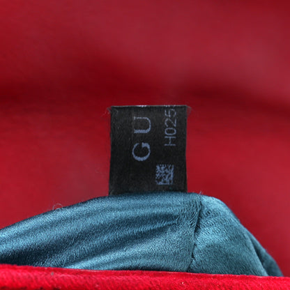 Gucci Velvet Matelasse Mini GG Marmont Shoulder Bag Hibiscus Red 8 of 12