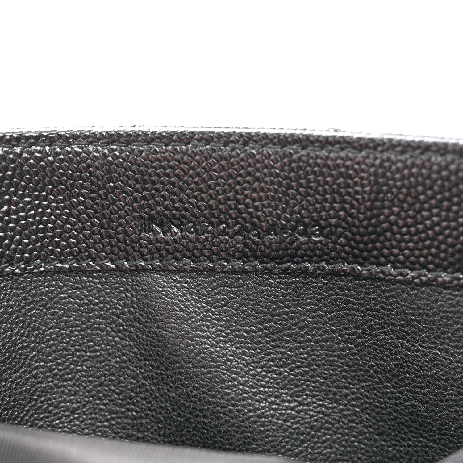 Saint Laurent Grain De Poudre Matelasse Chevron Monogram Flap Wallet Black 7 of 7