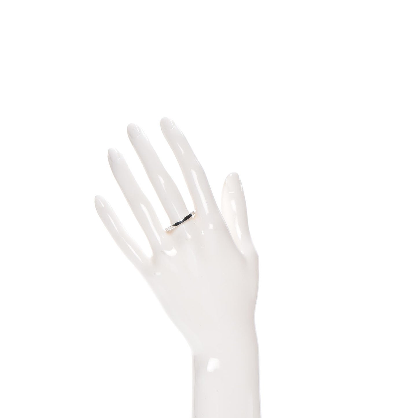 18K White Gold 2.5mm Wedding Band Ring 8.5