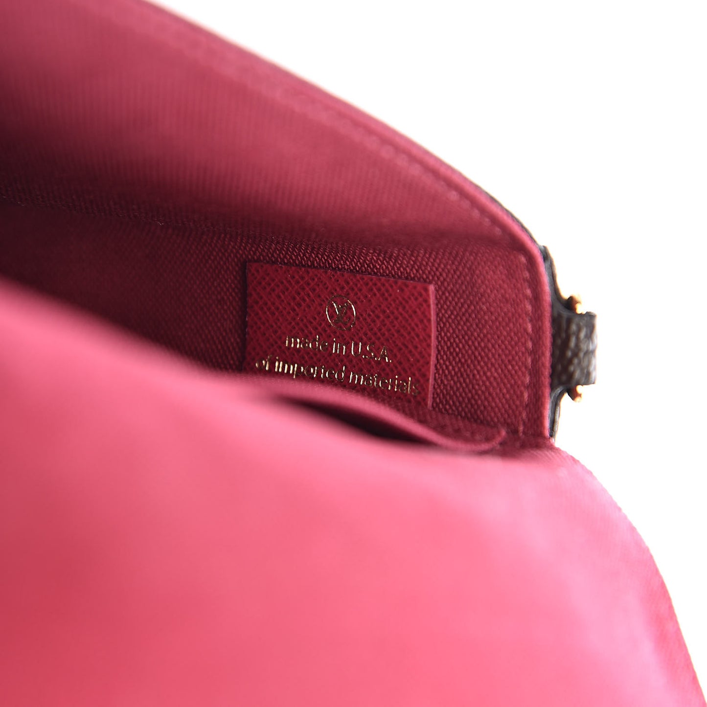 Monogram Pochette Felicie Chain Wallet Fuchsia