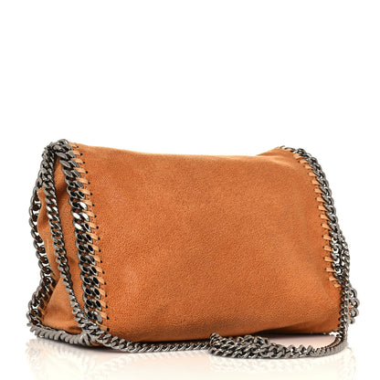 Stella McCartney X ED CURTIS Shaggy Deer Logo Embroidered Mini Falabella Fold Over Tote Brown 3 of 11