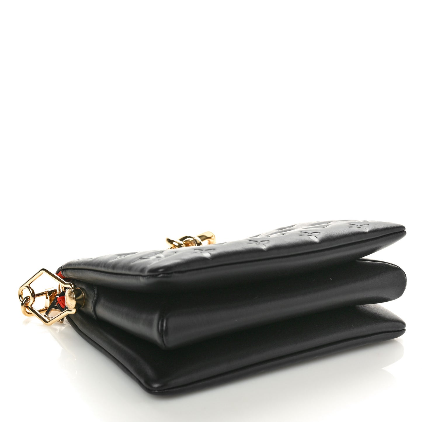 Lambskin Embossed Monogram Coussin BB Black