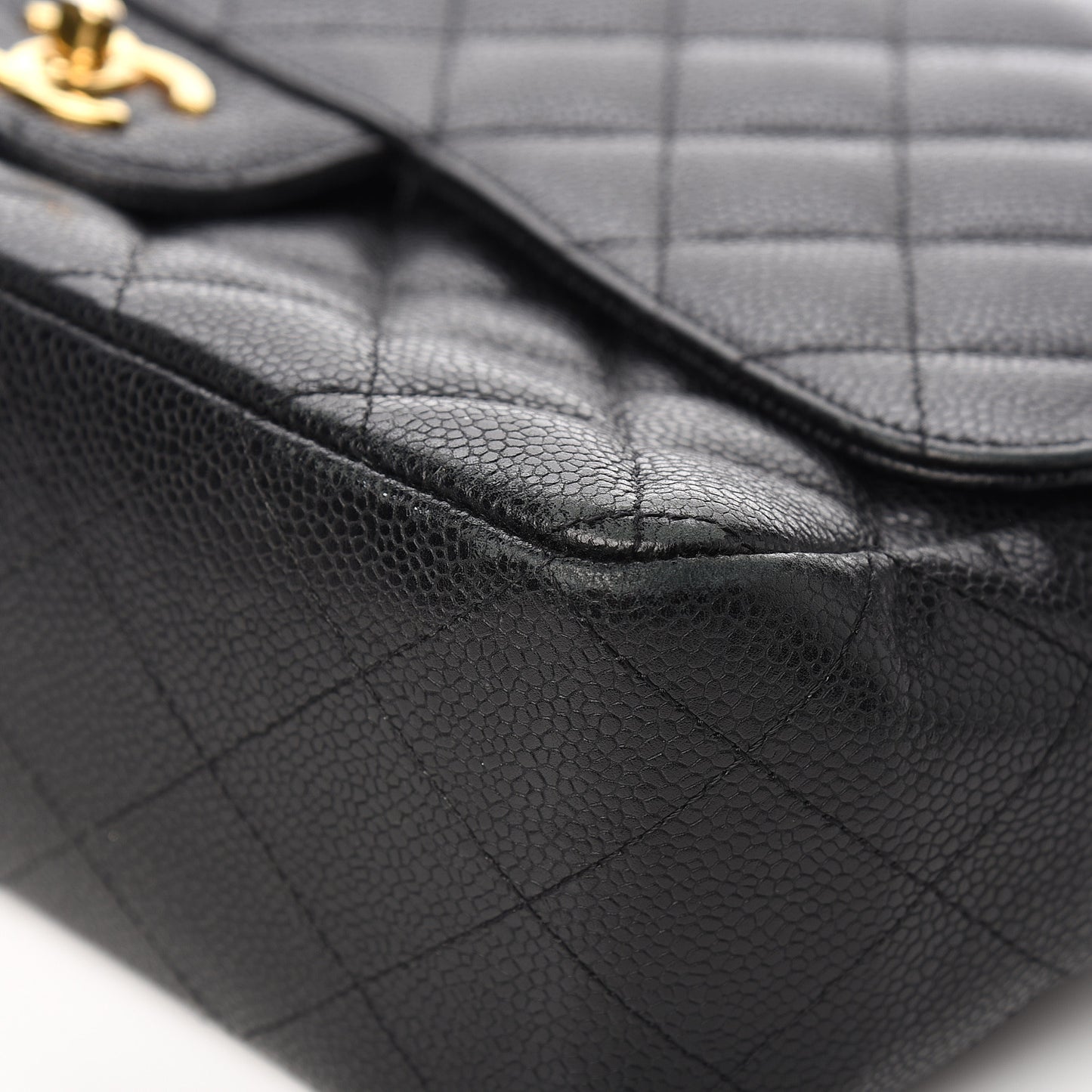 Caviar Quilted Jumbo Single Flap Black