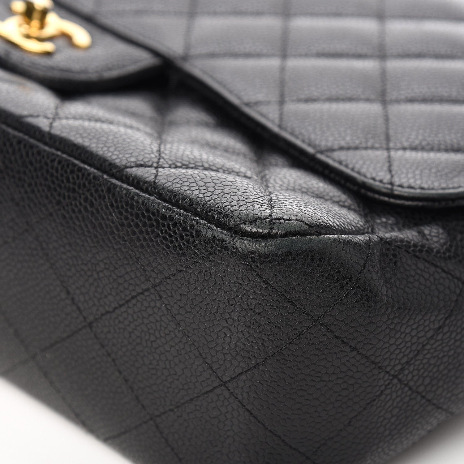 Chanel Caviar Quilted Jumbo Single Flap Black 10 of 12