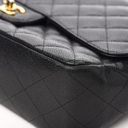 Chanel Caviar Quilted Jumbo Single Flap Black 10 of 12