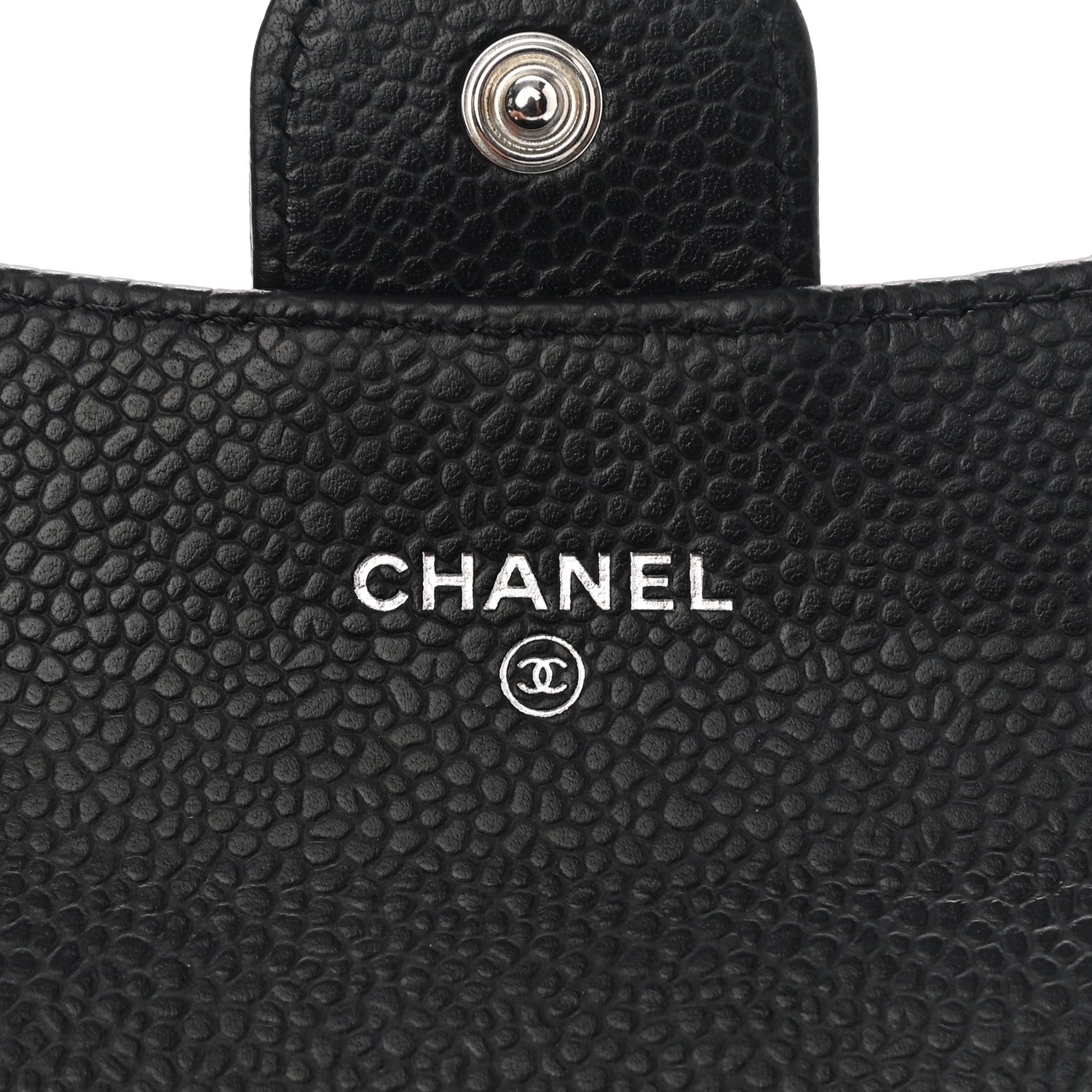 Chanel Caviar Quilted Flap Card Holder Wallet Black 6 of 9