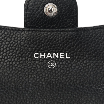Chanel Caviar Quilted Flap Card Holder Wallet Black 6 of 9