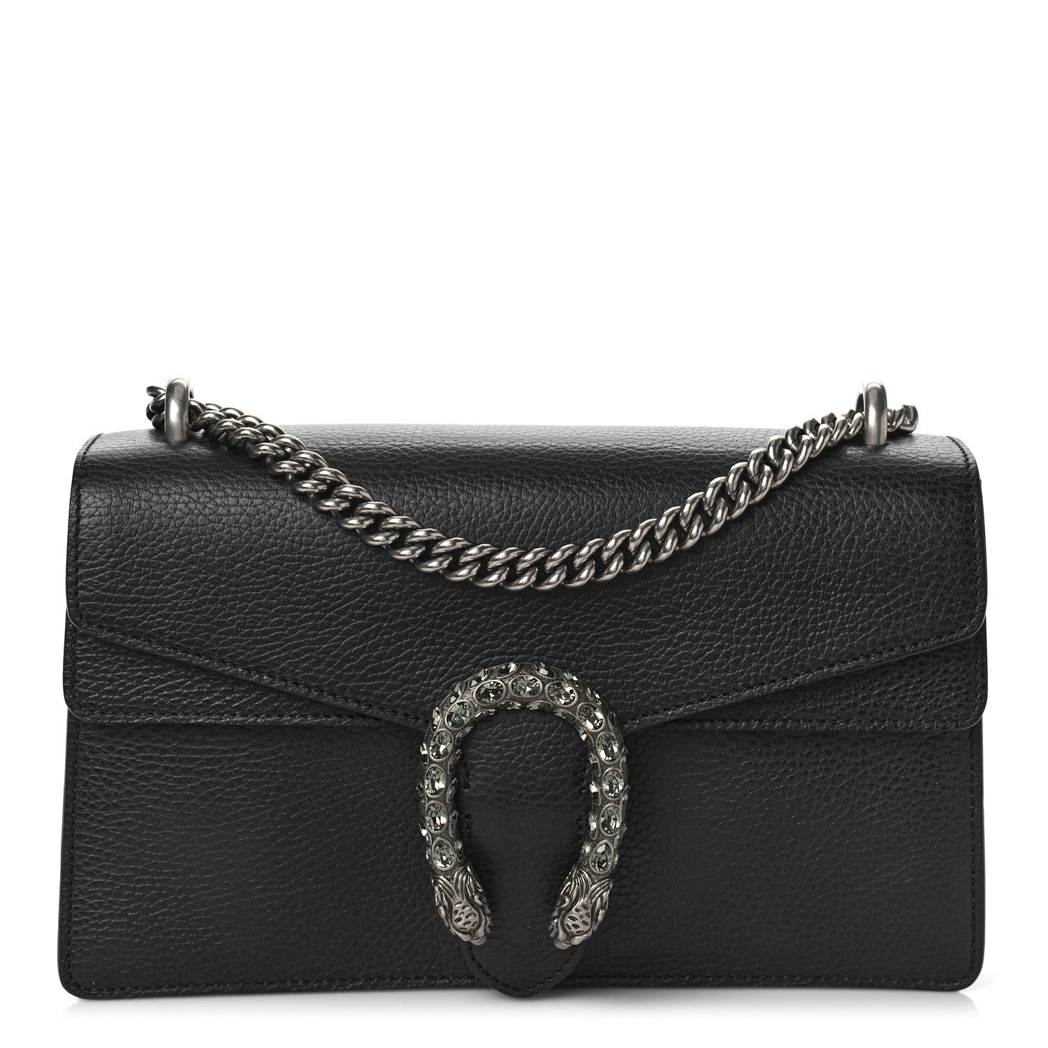 Gucci Pebbled Calfskin Small Dionysus Shoulder Bag Black 1 of 9
