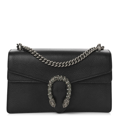 Gucci Pebbled Calfskin Small Dionysus Shoulder Bag Black 1 of 9