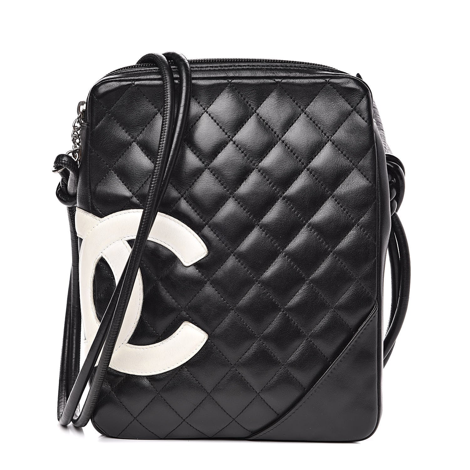 Chanel Calfskin Quilted Medium Cambon Messenger Black White 1 of 12