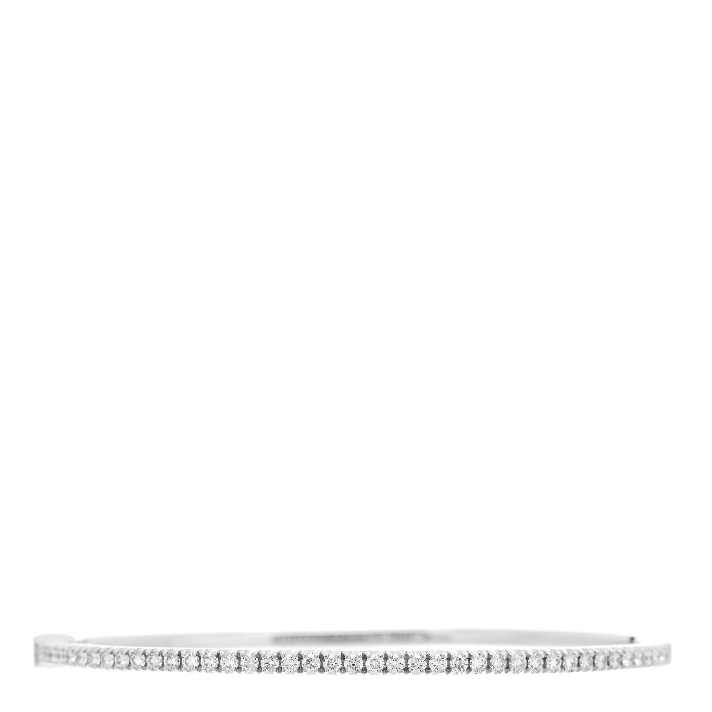 18K White Gold Diamond Metro Bangle Bracelet