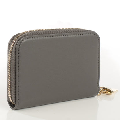 Givenchy Lambskin Shark Lock Zip Around Compact Wallet Grey 3 of 7