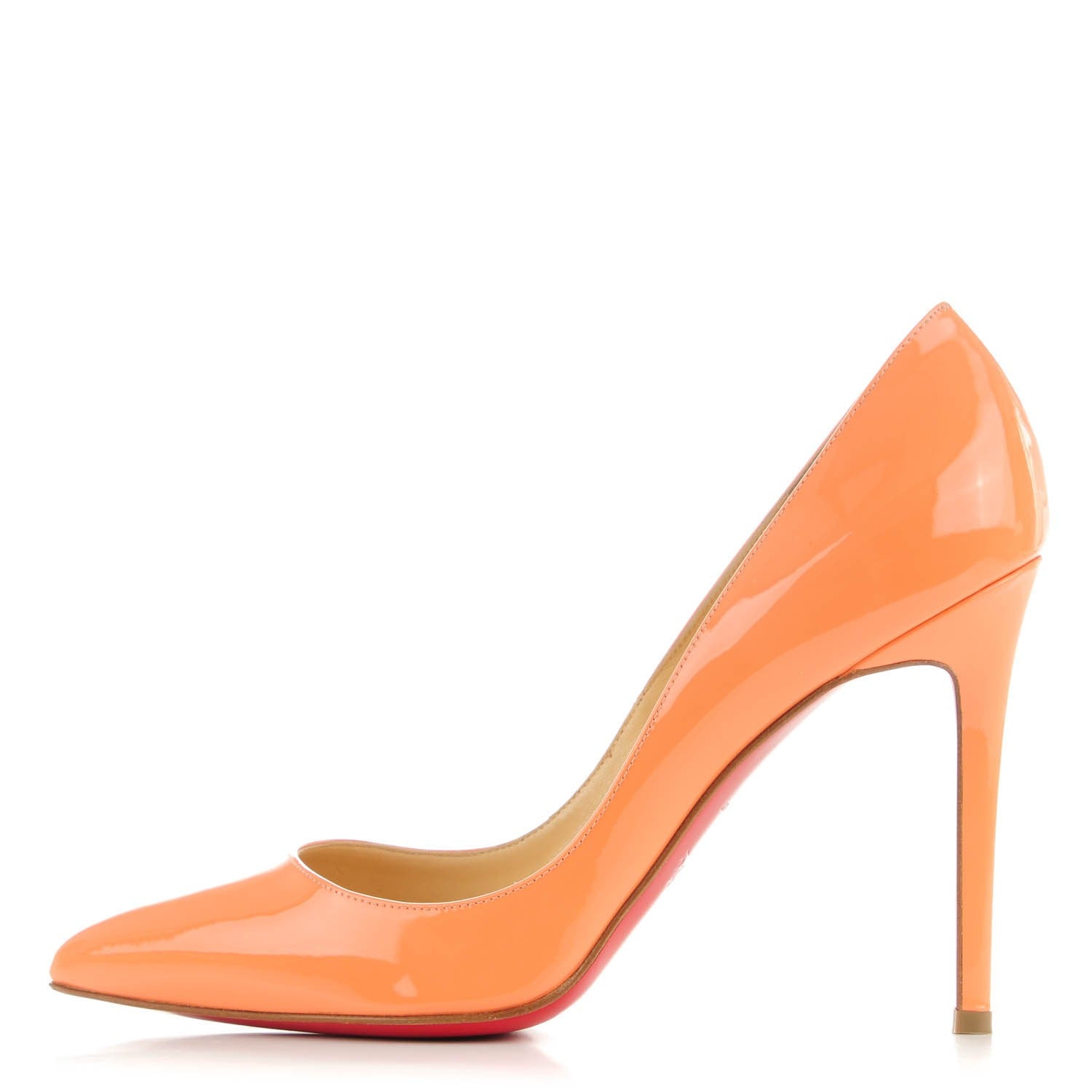 Christian Louboutin Patent Pigalle 100 Pumps 39.5 Mango 1 of 8