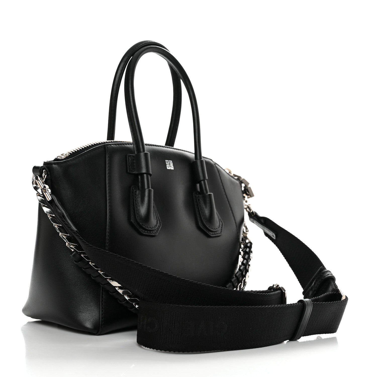 Givenchy Shiny Lord Calfskin Mini Sport Antigona With Chain Black 3 of 10