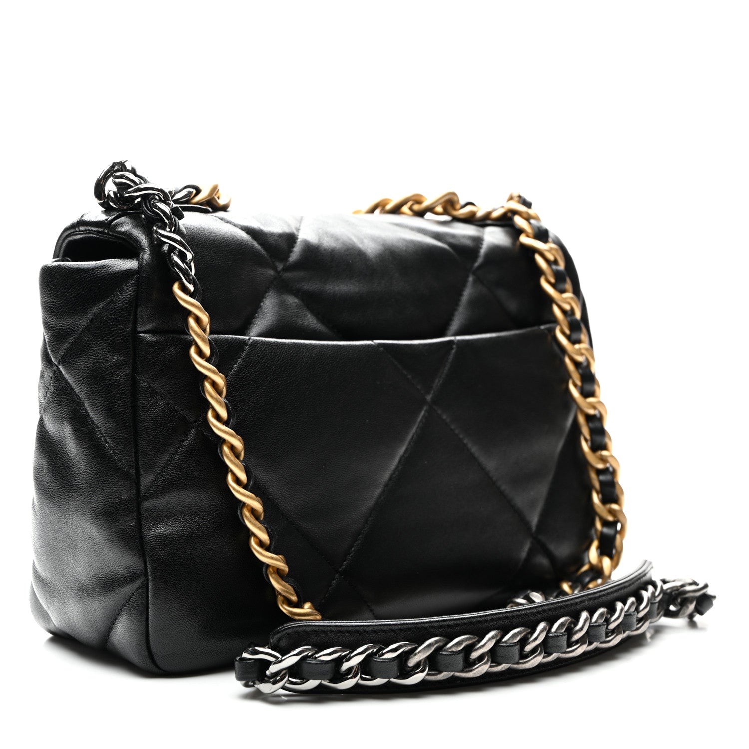 Chanel Goatskin Quilted Medium Chanel 19 Flap Black 3 of 10