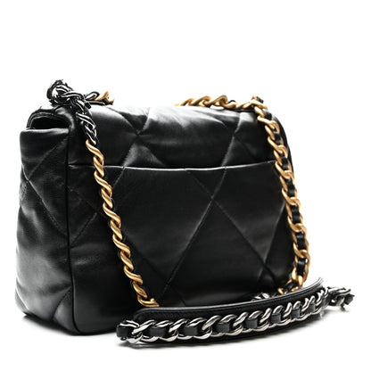 Chanel Goatskin Quilted Medium Chanel 19 Flap Black 3 of 10
