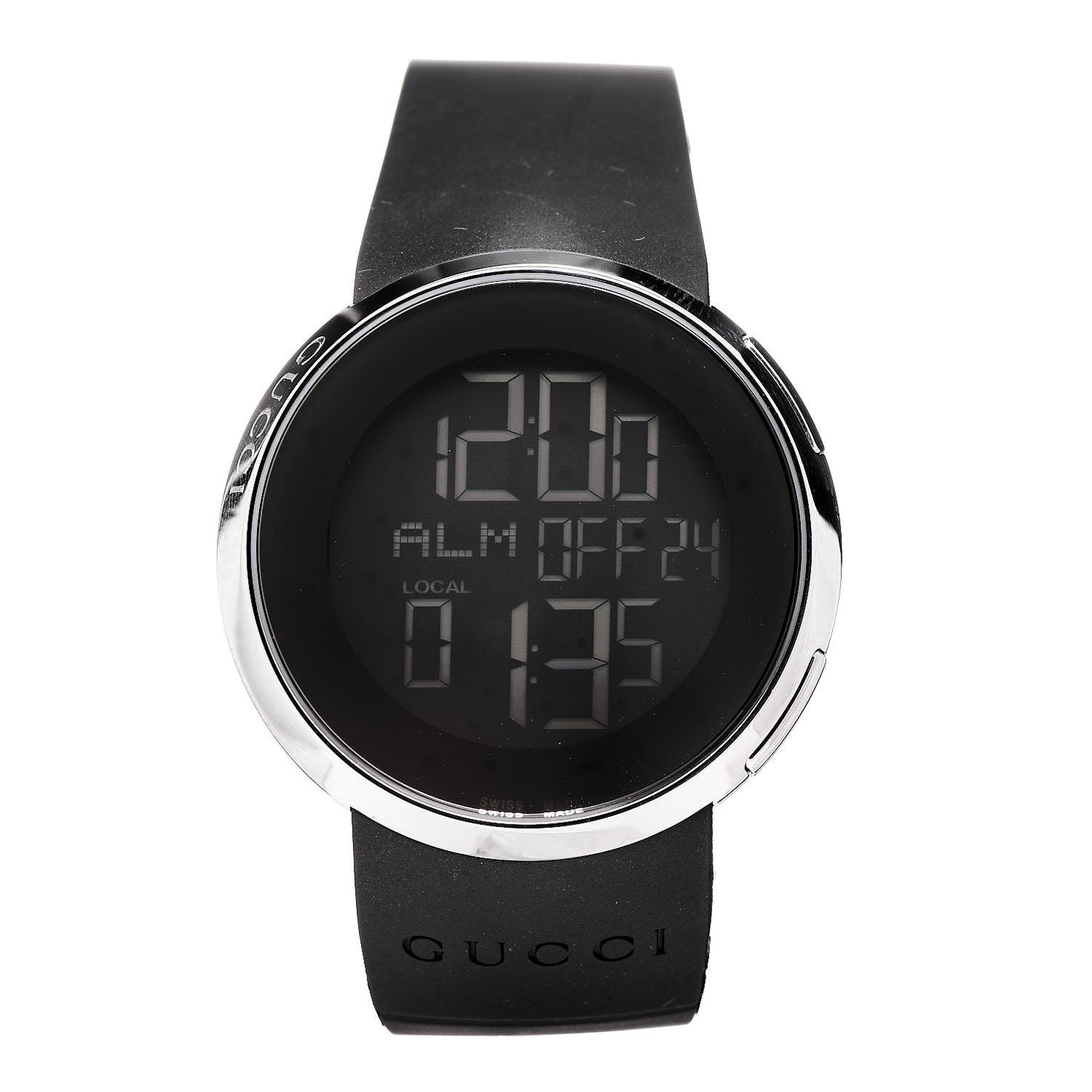 Stainless Steel Rubber 40mm Digital I-Watch Black