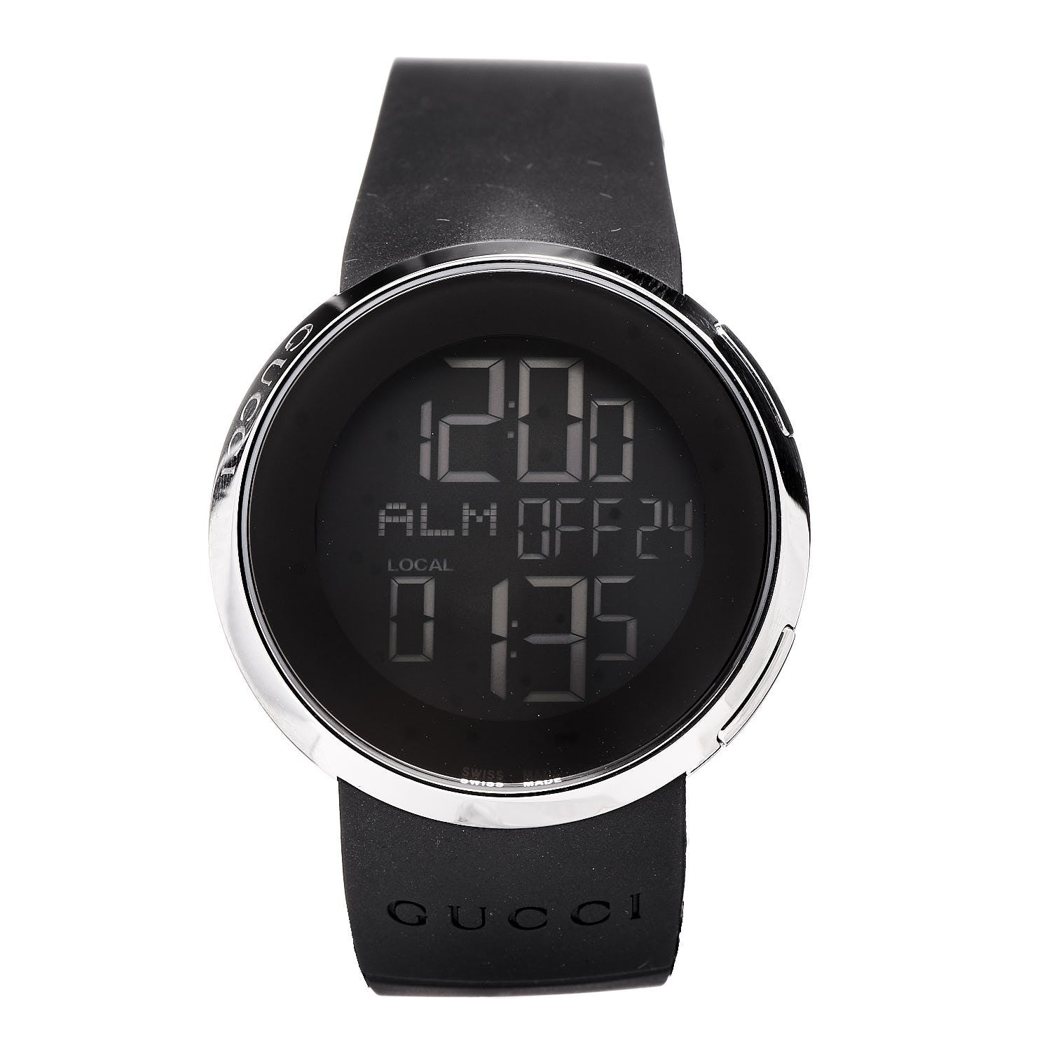 Gucci Stainless Steel Rubber 40mm Digital I-Watch Black 1 of 7