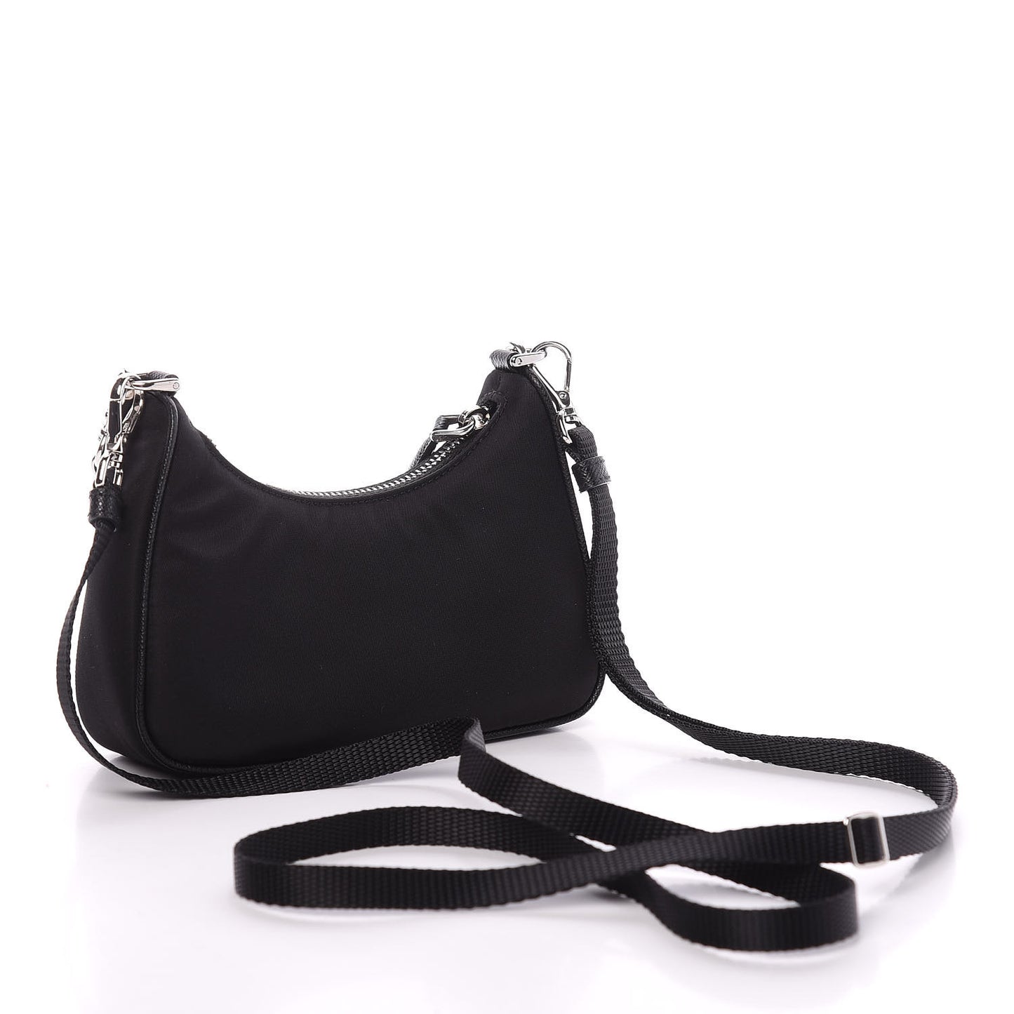 Tessuto Nylon Mini Re-Edition 2000 Shoulder Bag Black