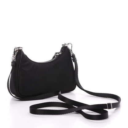 Prada Tessuto Nylon Mini Re-Edition 2000 Shoulder Bag Black 4 of 9