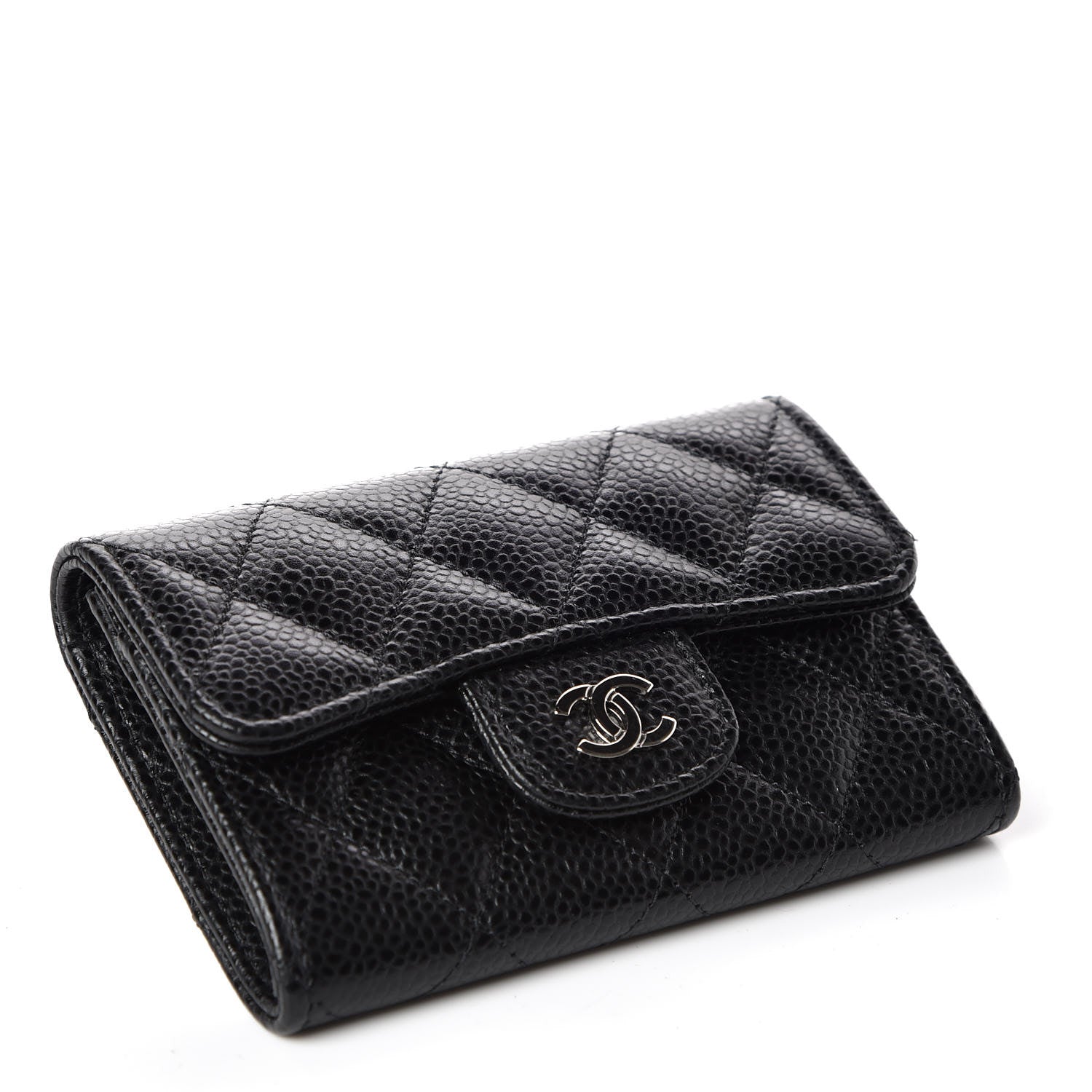 Chanel Caviar Quilted Flap Card Holder Black 3 of 8