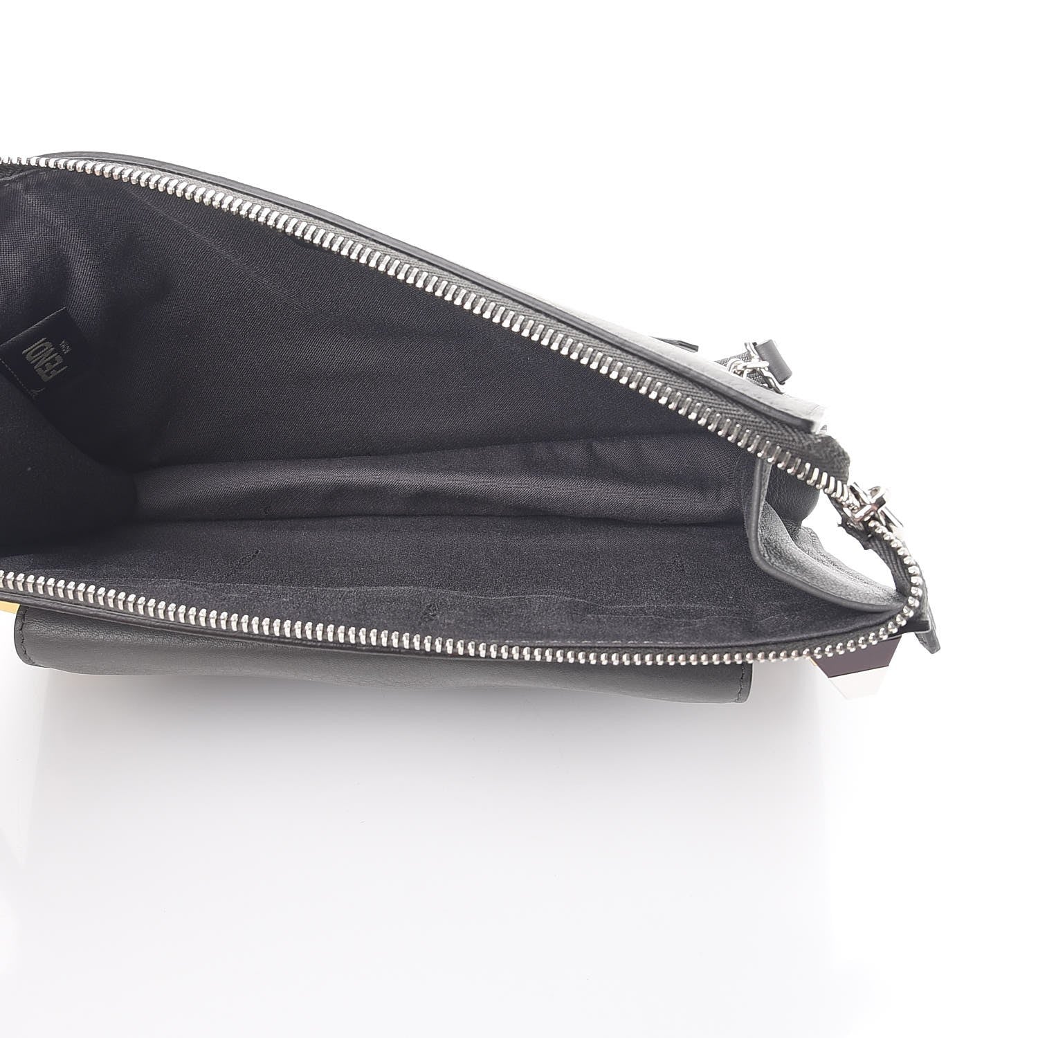 Fendi Vitello Dolce Studded Mini 2Jours Pouch Anthracite Multicolor 5 of 7